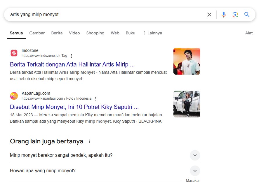artis yang mirip monyet 33